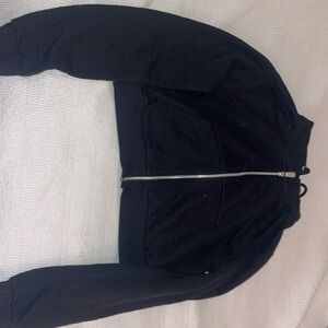 black cropped zip up size L but fits like a small